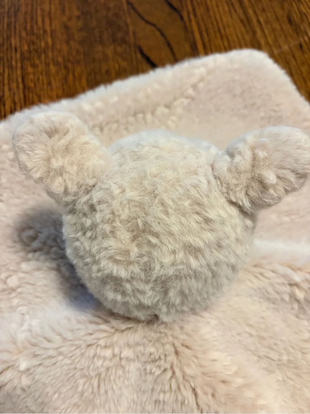 UGG Plush Lamb Lovey Security Blanket Cream 14” Baby Nursery